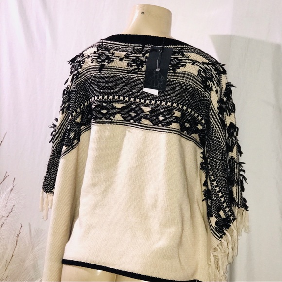 Chaser Knit Fringe Poncho - Picture 3 of 5
